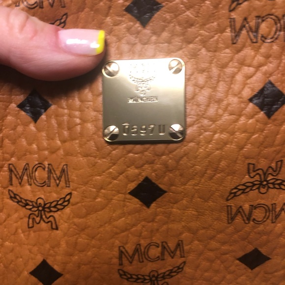 NWT MCM Camel/Black Backpack - Picture 6 of 8